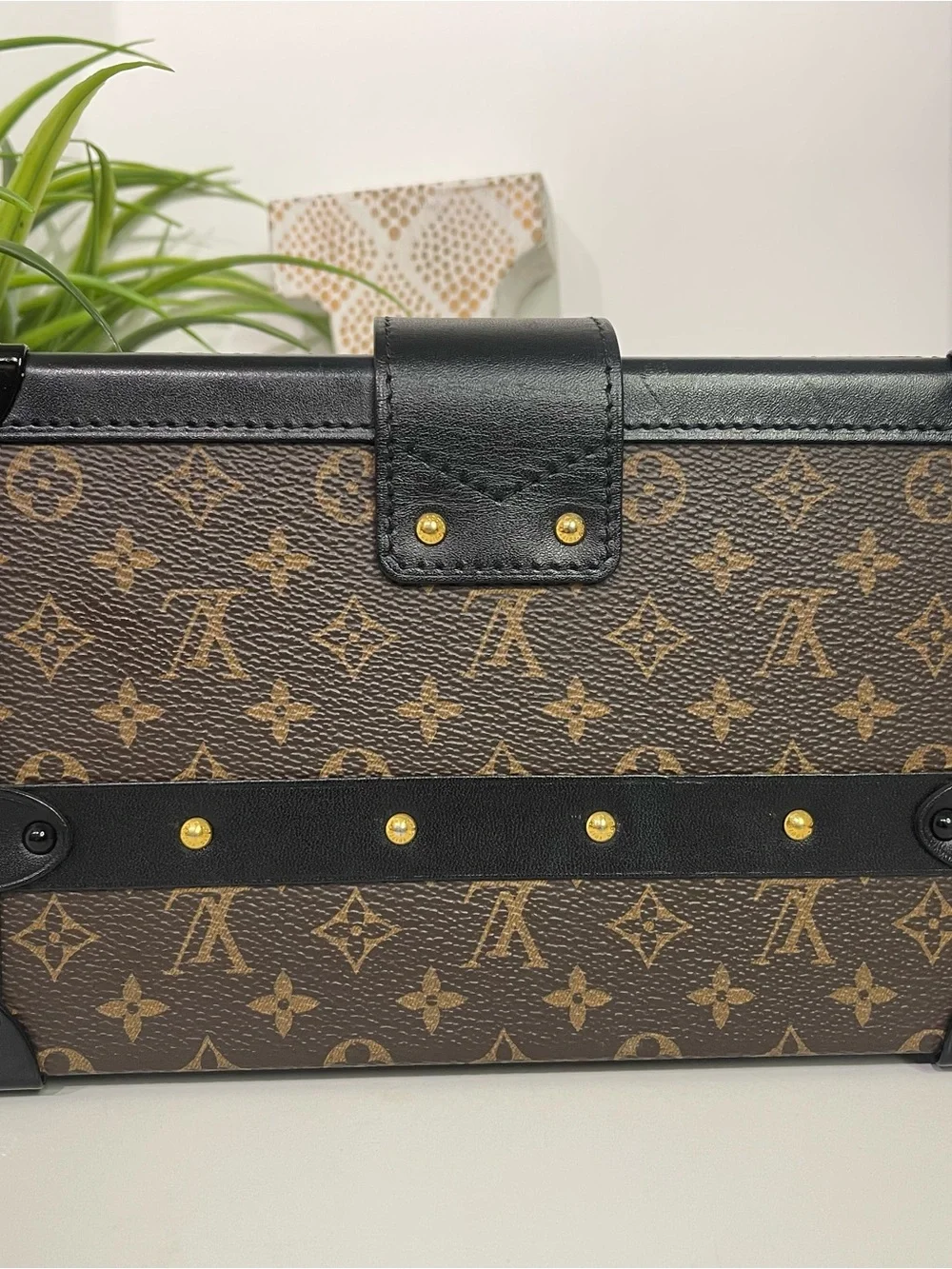 Louis Vuitton Brown Monogram Petite Malle Crossbody Bag